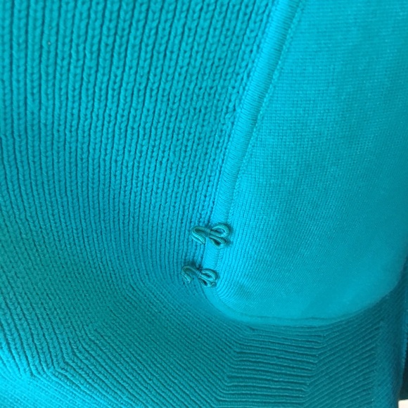 Per se open front sweater persian teal size small - Picture 4 of 5